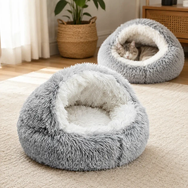 Лежанка для улюбленців кішок і собак дрібних порід 44 см Pet sleeping bag Спальний мішок для кота Лежак-пуф - Фото 2 Лежанка для улюбленців кішок і собак дрібних порід 44 см Pet sleeping bag Спальний мішок для кота Лежак-пуф - изображение 2