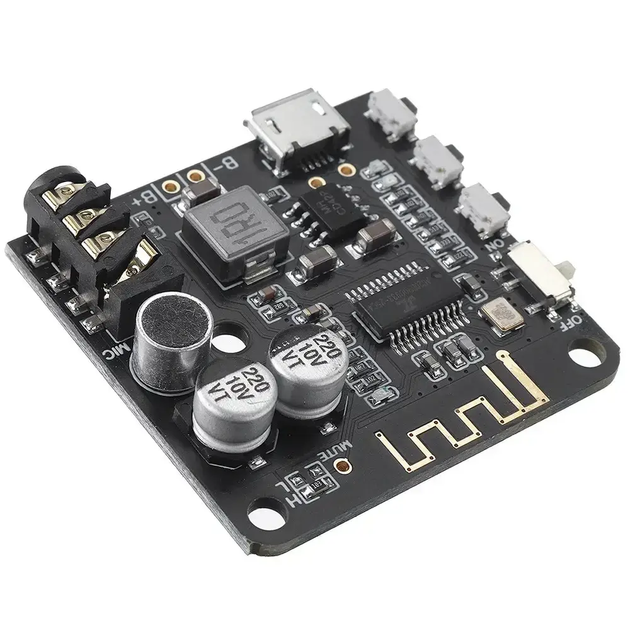 Аудио модуль приемник c микрофоном BT5.0-Audio PRO бескорпусный Bluetooth 5.0, DC 3.7-5В, AUX, micro-USB - Фото 1 Аудио модуль приемник c микрофоном BT5.0-Audio PRO бескорпусный Bluetooth 5.0, DC 3.7-5В, AUX, micro-USB - изображение 1