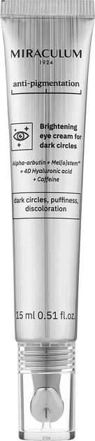 Крем для кожи вокруг глаз Miraculum Anti-pigmentation Осветляющий от темных кругов 15 мл (5900793070462) - Фото 2 Крем для кожи вокруг глаз Miraculum Anti-pigmentation Осветляющий от темных кругов 15 мл (5900793070462) - изображение 2