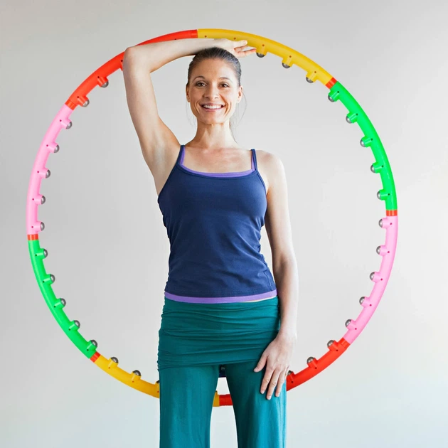 Hula-hop składane z masażerem Gymtek G-66395 95.5 cm Wielokolorowe (5907766663959) - obraz 8