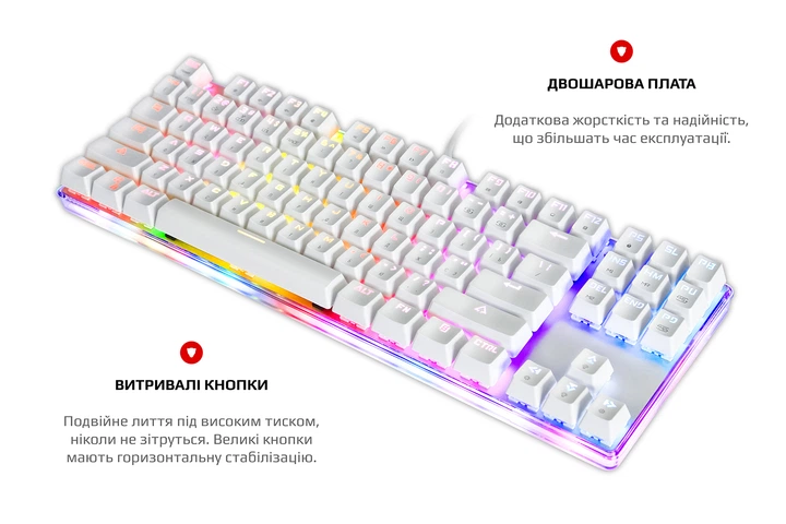 MOTOSPEED K87S メカニカルキーボード ホワイト筐体の光るテンキーレスキーボード「MOTOSPEED K87S」が入荷