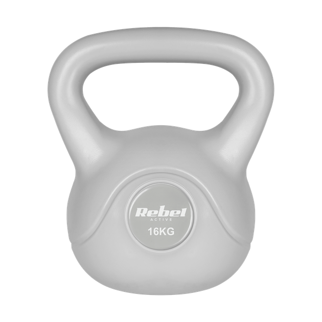 Бітумінова гиря Rebel Active 16 кг, сірого кольору - Фото 3 Бітумінова гиря Rebel Active 16 кг, сірого кольору - изображение 3