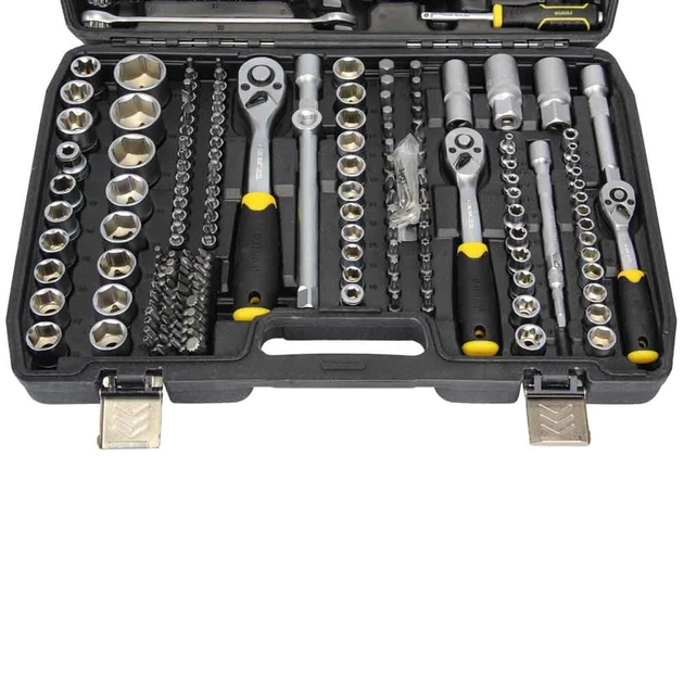 Набор насадок торцевых и бит 1/4", 3/8", 1/2" 216шт CrV 460х350х90 мм - Фото 7 Набор насадок торцевых и бит 1/4", 3/8", 1/2" 216шт CrV 460х350х90 мм - изображение 7