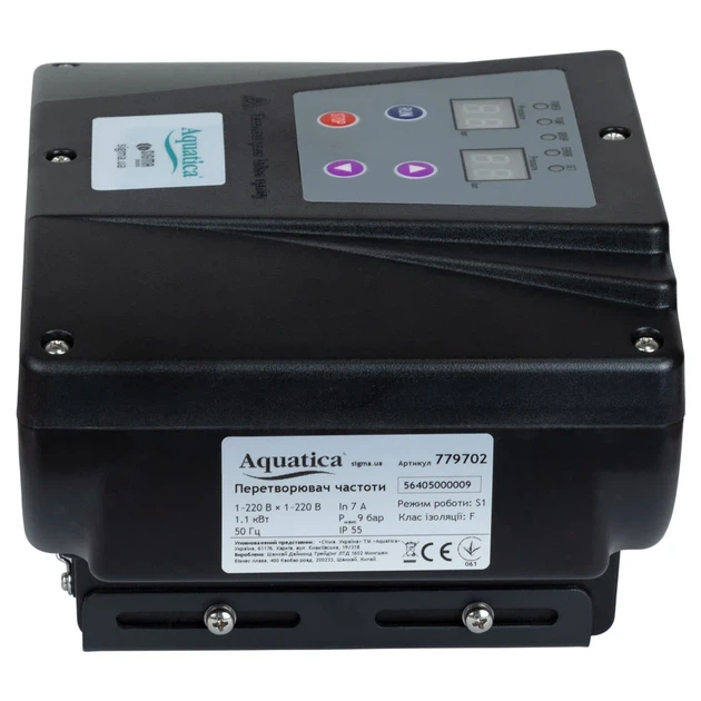 Преобразователь частоты Aquatica AVF-1.1M 1~220В 1100 Вт 154х186 мм IP55 - изображение 3