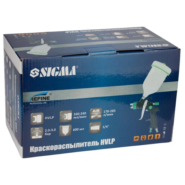 Краскораспылитель HVLP 1,3 мм 600 мл пластик 2-3 бар 170-285 л/ч - Фото 8 Краскораспылитель HVLP 1,3 мм 600 мл пластик 2-3 бар 170-285 л/ч - изображение 8