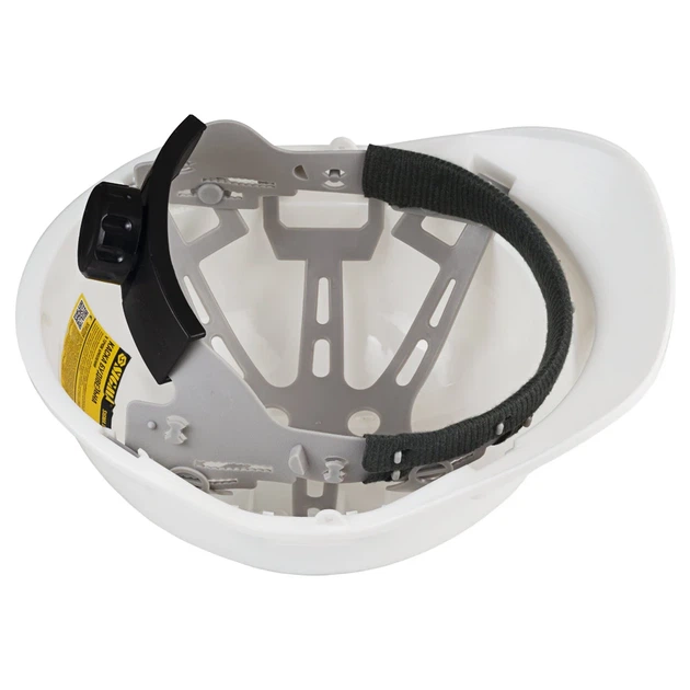 Каска строительная 8 точек крепления Sigma 21,5x29x21 см HDPE белая - изображение 5