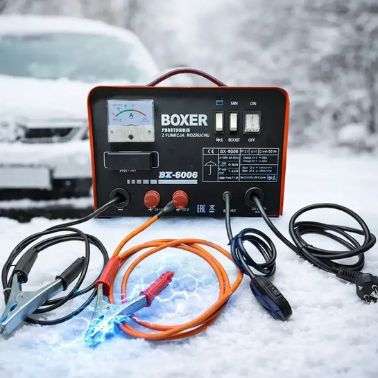 Пускозарядное устройство для автомобильного аккумулятора Boxer BX8006 12 24 В 18 А для АКБ 20 120 Ah с функцией запуска двигателя - изображение 6