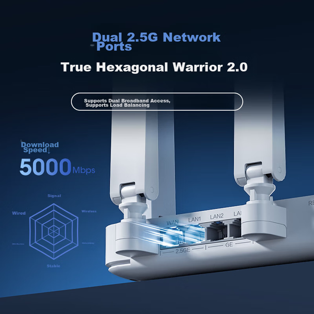 Маршрутизатор ZTE Xuntian BE5100Pro+ Wi-Fi 7 Черный - Фото 4 Маршрутизатор ZTE Xuntian BE5100Pro+ Wi-Fi 7 Черный - изображение 4