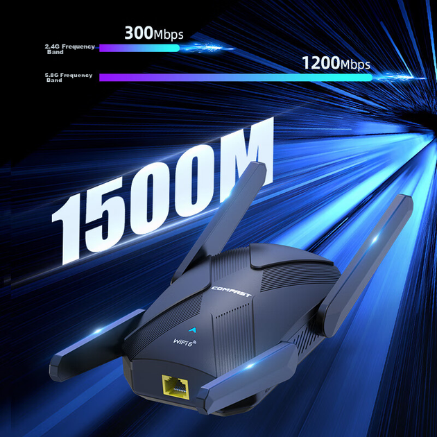 Усилитель Wi-Fi COMFAST CF-XR181 AX1500 2.4/5 ГГц настенный - изображение 5