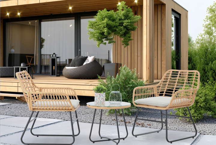 Комплект садовой мебели для сада, террасы и балкона GardenLine LEUCA ABI3408 стол и два кресла - Фото 5 Комплект садовой мебели для сада, террасы и балкона GardenLine LEUCA ABI3408 стол и два кресла - изображение 5