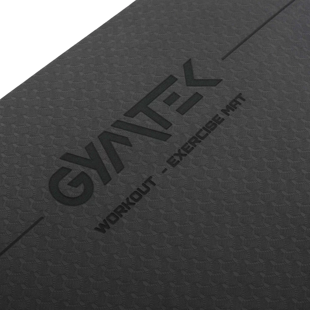 Килимок для фітнесу та йоги TPE Gymtek 0,5 см Чорний (5907766664079) - зображення 5