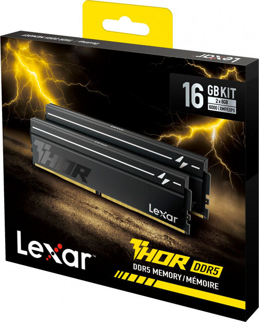 Pamięć RAM Lexar DDR5-6000 16GB PC5-48000 (Kit of 2x16384) THOR (LD5U08G60C380V-RGD) - obraz 2