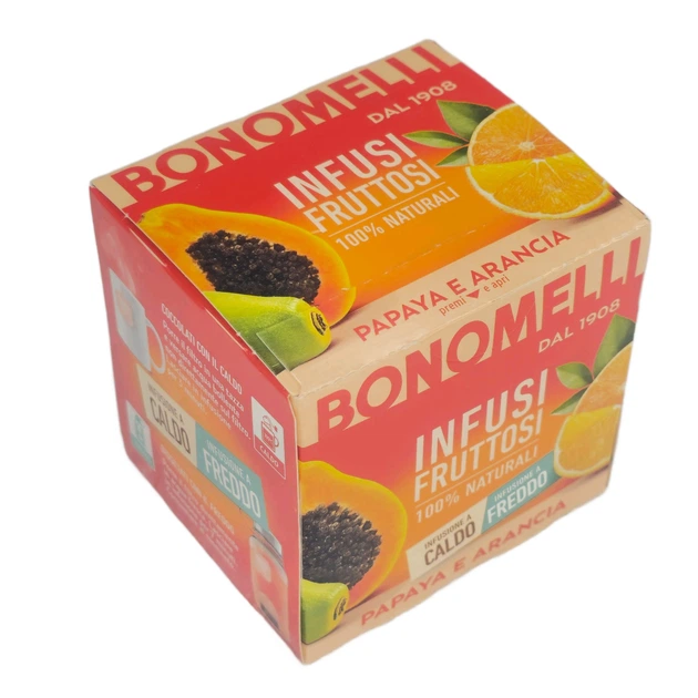 Фруктовий чай в пакетиках Bonomelli Papaya e Arancia (Папайя та Апельсин) 12 фільтр-пакетів (24 г) - зображення 2