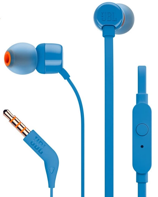Наушники JBL T110 Blue - Фото 1 Наушники JBL T110 Blue - изображение 1