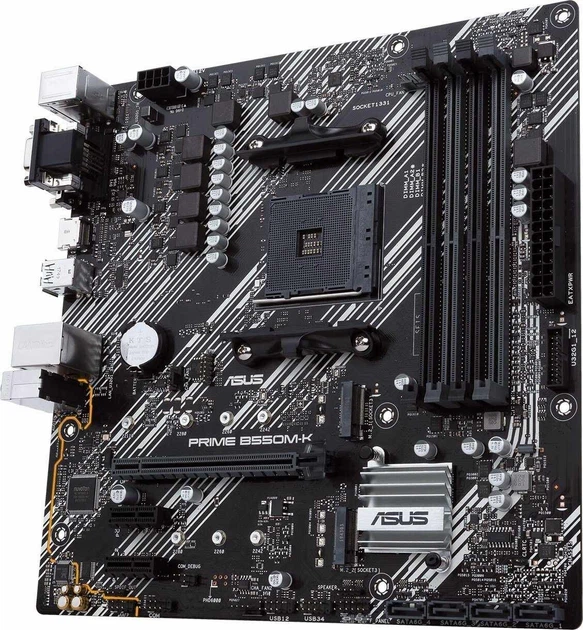 Материнская плата AM4 Asus Prime B550M-K - Фото 2 Материнская плата AM4 Asus Prime B550M-K - изображение 2