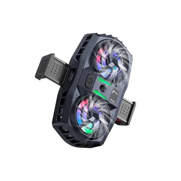 Кулер для телефона Hoco GM36 Mustango mobile phone dual cooler, Чорний - Фото 4 Кулер для телефона Hoco GM36 Mustango mobile phone dual cooler, Чорний - зображення 4