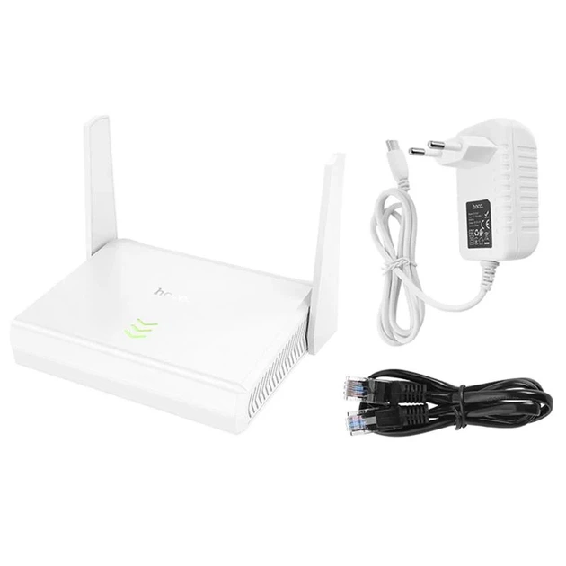 Маршрутизатор Hoco HI36 WiFi4 300Mbs 2.4GHz ABS 131x97x33 мм Белый - изображение 7