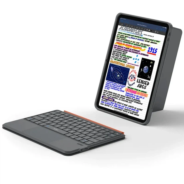 Чехол-клавиатура Wiwu MK-005 3 в 1 Bluetooth искусственная кожа 10,2''/10,5'' серый - изображение 3