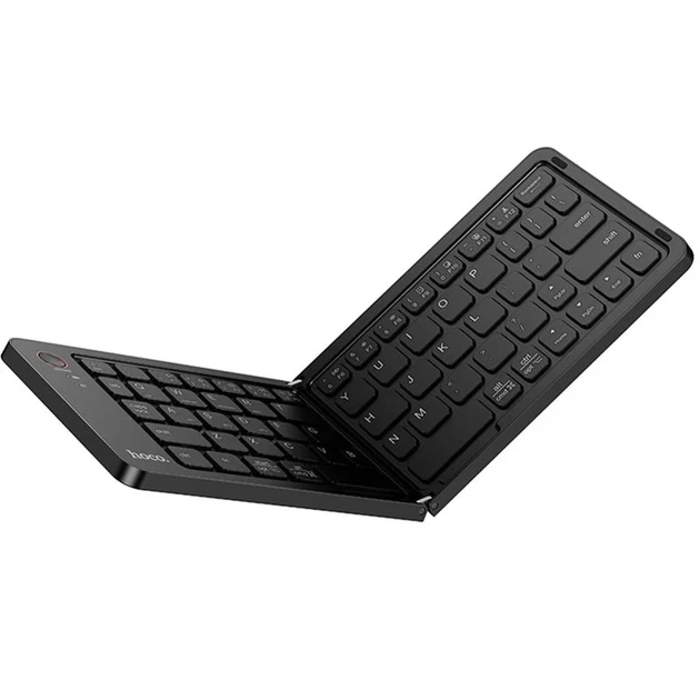 Беспроводная складная клавиатура Hoco GM71 Proficient mini Bluetooth 5.2 ABS 282х95х9 мм черная - изображение 4
