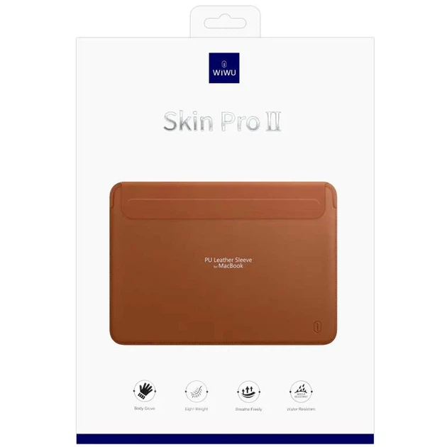 Чехол WIWU Air Skin Pro II 13.6" с подставкой искусственная кожа коричневый - изображение 8