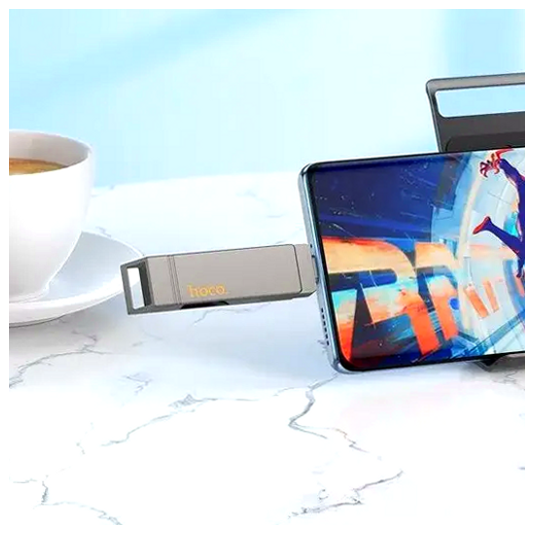 Флеш-накопитель Hoco UD15 Clever USB 3.2 Type-C 128GB для передачи данных между устройствами с высокой скоростью - изображение 9
