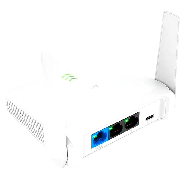 Адаптер WiFi Hoco HI36 роутер для дома и офиса с поддержкой WiFi 4 3000 Mbps и двумя LAN портами - Фото 3 Адаптер WiFi Hoco HI36 роутер для дома и офиса с поддержкой WiFi 4 3000 Mbps и двумя LAN портами - зображення 3