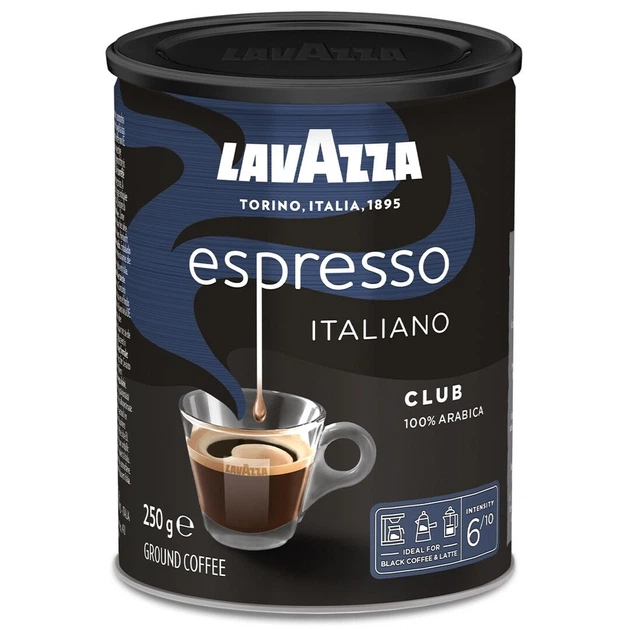 Кава мелена Lavazza Espresso Club 250 г у жерстяній банці (Італія) - Фото 1 Кава мелена Lavazza Espresso Club 250 г у жерстяній банці (Італія) - изображение 1