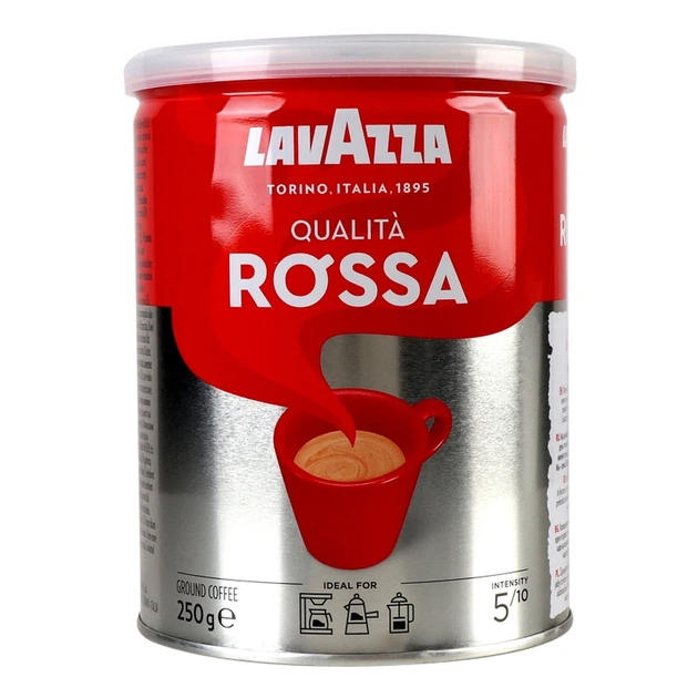 Кава мелена Lavazza Qualita Rossa 250 г у жерстяній банці (Італія) - Фото 1 Кава мелена Lavazza Qualita Rossa 250 г у жерстяній банці (Італія) - зображення 1