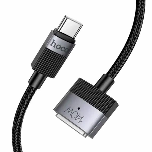 Кабель Type-C to MagSafe 3 1,8м 140 Вт чорний Hoco U141 для заряджання та передавання даних - Фото 7 Кабель Type-C to MagSafe 3 1,8м 140 Вт чорний Hoco U141 для заряджання та передавання даних - зображення 7