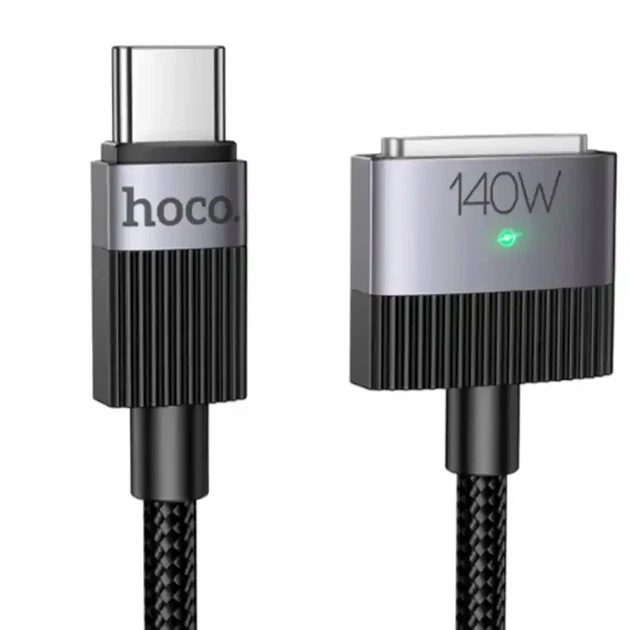 Кабель Type-C to MagSafe 3 1,8м 140 Вт чорний Hoco U141 для заряджання та передавання даних - Фото 8 Кабель Type-C to MagSafe 3 1,8м 140 Вт чорний Hoco U141 для заряджання та передавання даних - зображення 8