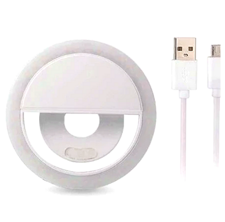Світлодіодне селфі кільце LED-лампа для смартфона з 3 рівнями яскравості й USB заряджанням для фото та відеознімання - Фото 7 Світлодіодне селфі кільце LED-лампа для смартфона з 3 рівнями яскравості й USB заряджанням для фото та відеознімання - зображення 7
