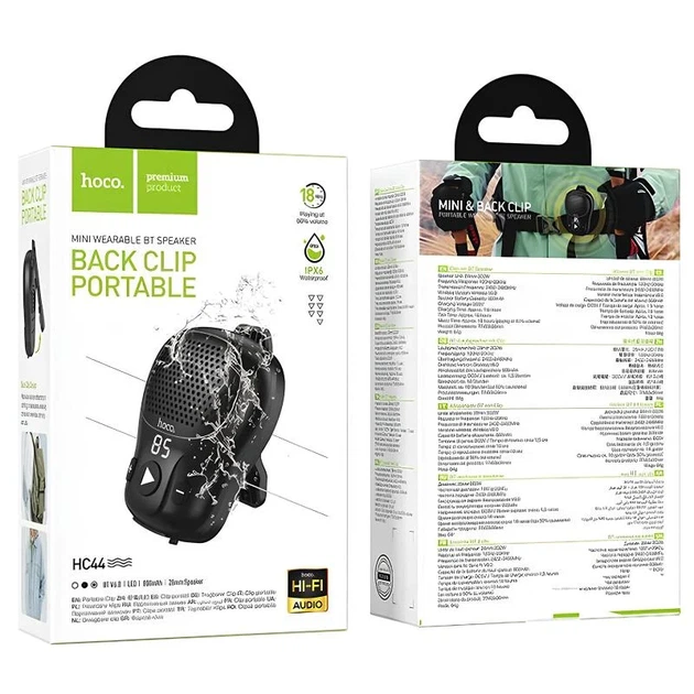 Bluetooth колонка Hoco HC44 Star 2 Вт ABS 77x53x36 мм черная - изображение 3