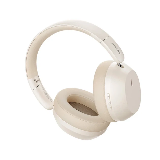 Накладные беспроводные наушники Baseus Bass 35 Max Bluetooth 5.3 50 часов автономности Stellar White - изображение 3