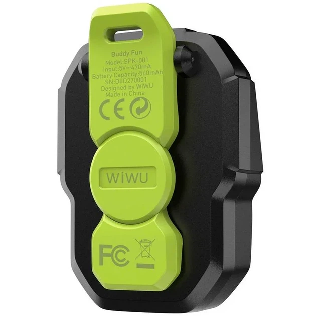 Bluetooth колонка WiWU SPK-001 Buddy Fun 5 Вт IPX5 70х70х35 мм зелёная - изображение 3