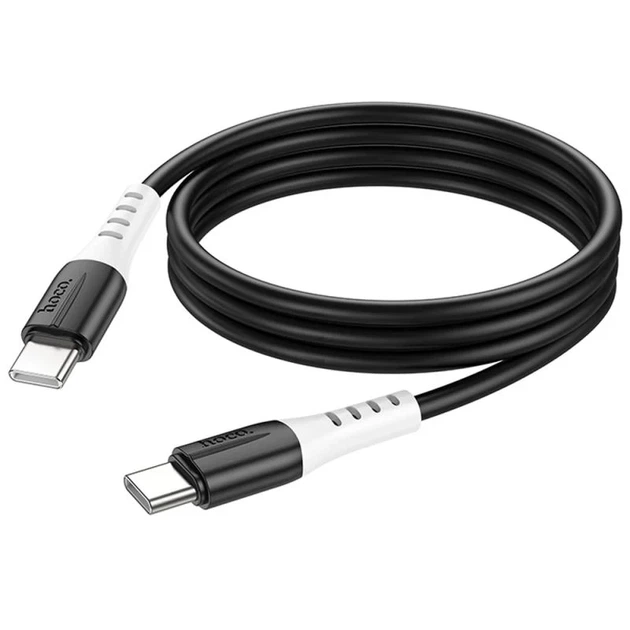Дата кабель Hoco X82 Type-C to Type-C 60W TPЕ + силікон 1м чорний - зображення 4