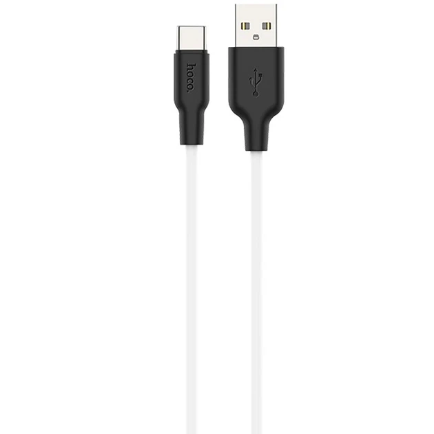 Дата кабель Hoco X21 Plus Type-C 2 м TPE + силикон 3A черный/белый - Фото 1 Дата кабель Hoco X21 Plus Type-C 2 м TPE + силикон 3A черный/белый - изображение 1