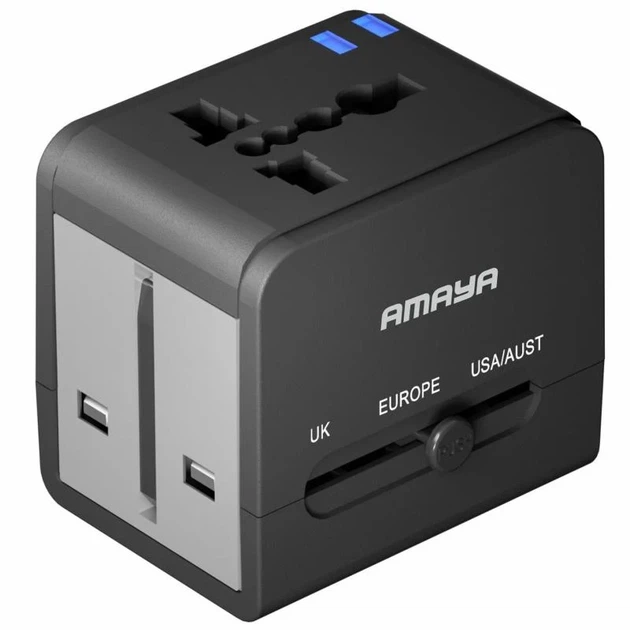Сетевой переходник Amaya X10W 10W 2USB-A/Type-C черный - Фото 1 Сетевой переходник Amaya X10W 10W 2USB-A/Type-C черный - изображение 1