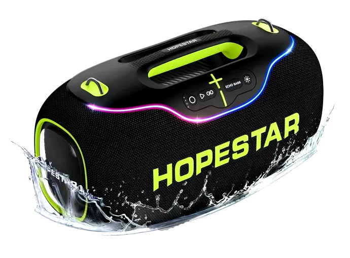 Портативная Bluetooth колонка Hopestar A80 черная для вечеринок и активного отдыха с мощным звуком и функцией PowerBank - изображение 2