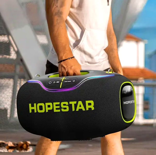 Портативная Bluetooth колонка Hopestar A80 черная для вечеринок и активного отдыха с мощным звуком и функцией PowerBank - изображение 8