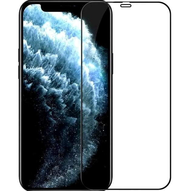 Защитное стекло Tempered 5D для iPhone 12 и 12 Pro черное прочная защита экрана от ударов и царапин - Фото 5 Защитное стекло Tempered 5D для iPhone 12 и 12 Pro черное прочная защита экрана от ударов и царапин - изображение 5