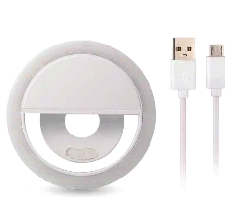Светодиодное селфи кольцо LED лампа для смартфона с 3 уровнями яркости и USB зарядкой для фото и видеосъемки - изображение 7