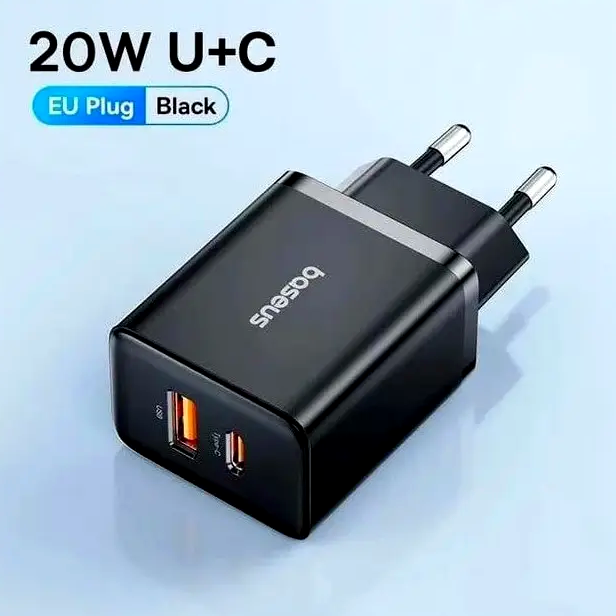 Сетевое зарядное устройство Baseus Super Si Pro Quick Charger 30W для смартфонов и гаджетов с двумя портами USB Type-A Type-C - изображение 10