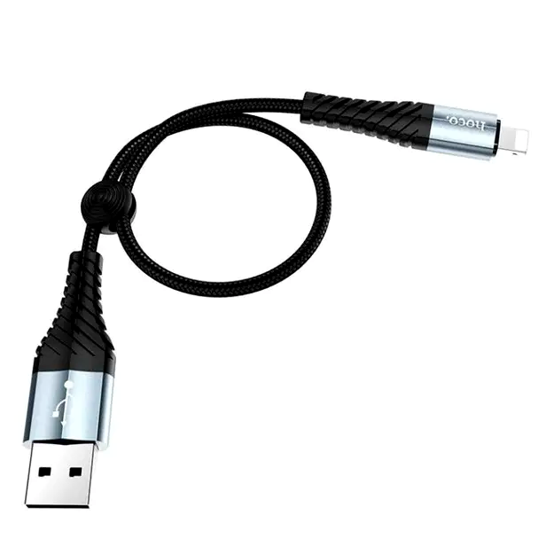 Кабель Hoco X38 Micro USB для заряджання та передавання даних міцний обплетений 1 м чорний 2.4А - Фото 8 Кабель Hoco X38 Micro USB для заряджання та передавання даних міцний обплетений 1 м чорний 2.4А - зображення 8