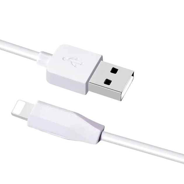 Кабель Hoco X1 Lightning 2м для зарядки и передачи данных с быстрой зарядкой 2.4А белый - Фото 8 Кабель Hoco X1 Lightning 2м для зарядки и передачи данных с быстрой зарядкой 2.4А белый - изображение 8