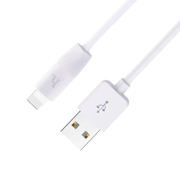 Кабель Hoco X1 Lightning 2м для зарядки и передачи данных с быстрой зарядкой 2.4А белый - Фото 9 Кабель Hoco X1 Lightning 2м для зарядки и передачи данных с быстрой зарядкой 2.4А белый - изображение 9