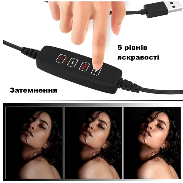 Кільцева RGB лампа 45 см MJ18 для відеознімання та фото з дистанційним керуванням багатобарвне освітлення - зображення 5