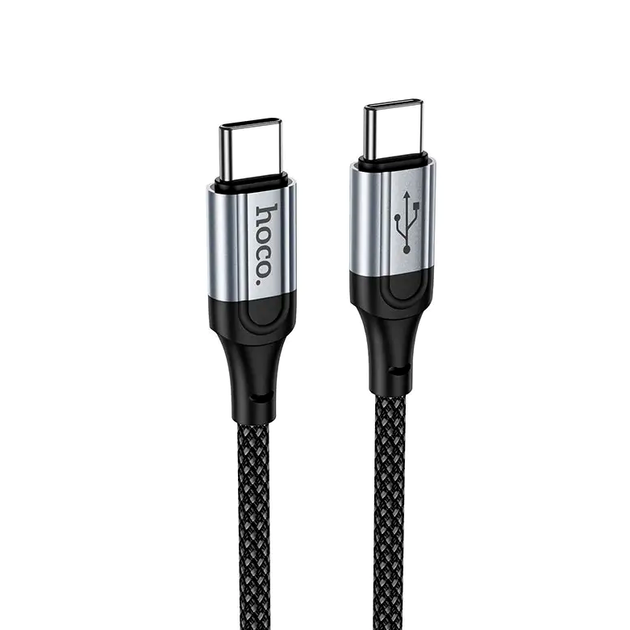 Кабель Hoco X102 Fresh Type-C для зарядки и передачи данных 60W черный 1м с текстильной оплеткой 3А - Фото 1 Кабель Hoco X102 Fresh Type-C для зарядки и передачи данных 60W черный 1м с текстильной оплеткой 3А - изображение 1