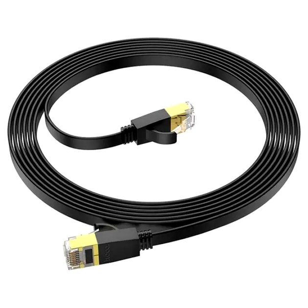 Патч-корд Hoco US02 Ethernet кабель для интернета и видеонаблюдения черный 3 метра 1Gbps чистая медь - изображение 8