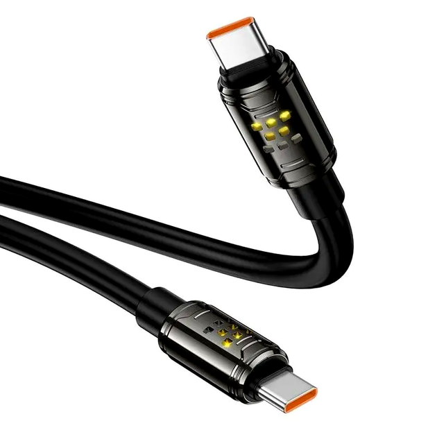 Кабель Hoco U143 Joy Type-C к Type-C для быстрой зарядки и передачи данных мощностью 240W черный - изображение 4