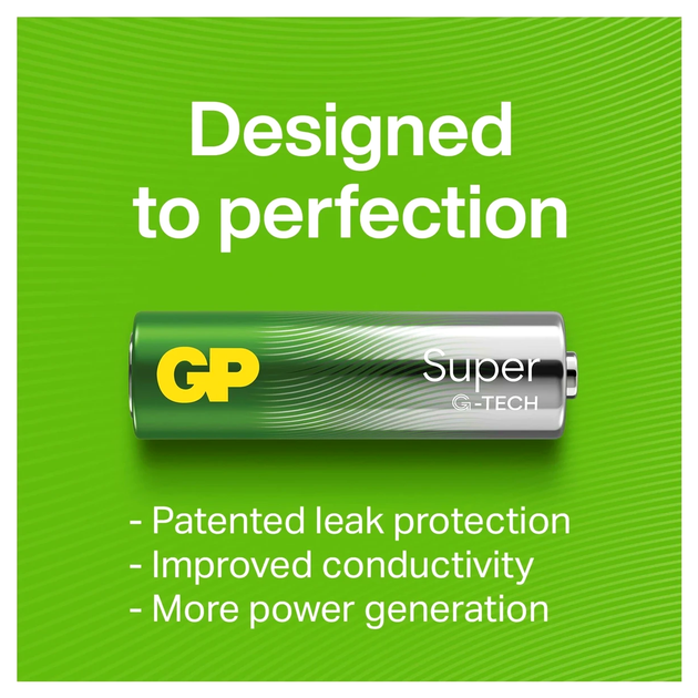 Батарейки GP SUPER ALKALINE 1.5V AA щелочные для бытовых приборов емкость 2700 мАч 2 шт - зображення 3
